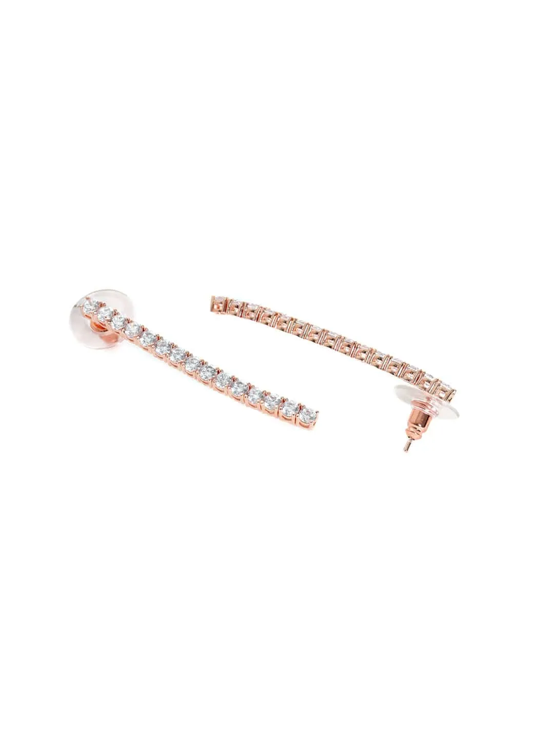 Rubans 18K Rose Gold Plated Brilliant Cut Diamond Zirconia Luxury Tennis Necklace set