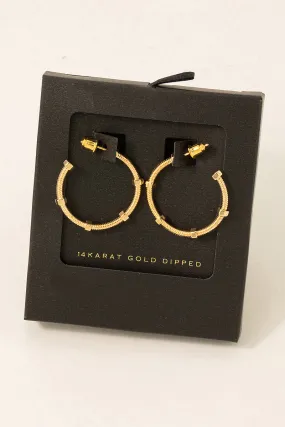 Secret Box Textured Hoop Earrings