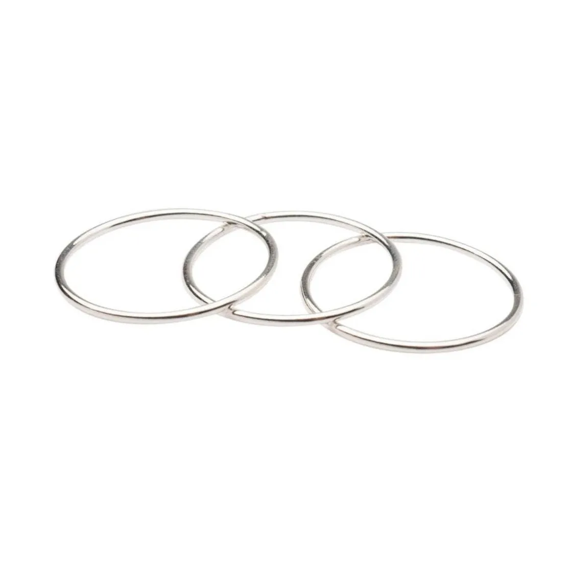 Silver Stackable Ring Set of 3