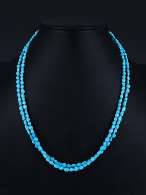 Sleeping Beauty Turquoise Double Strand Necklace