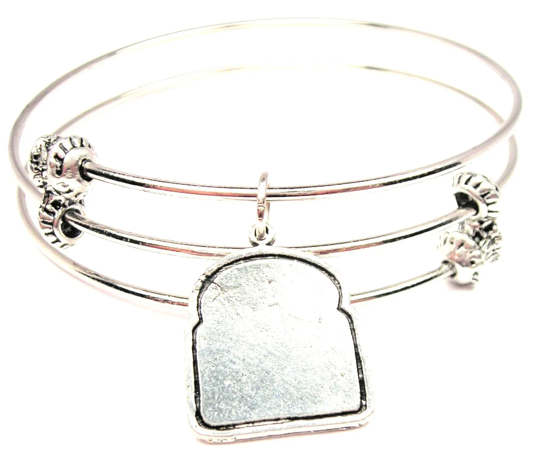 Slice of Bread Triple Style Expandable Bangle Bracelet