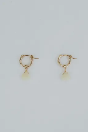 Small Clasp Hoop Earrings - Ethiopian Opal