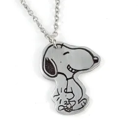 Snoopy & Woodstock Walking Stainless Steel Spoon Necklace