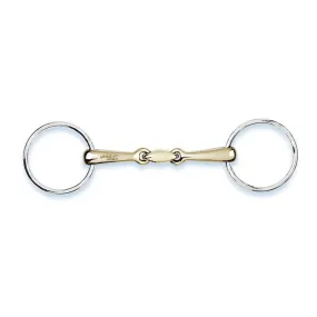 SNUFFLE RING BITS PONY IN 3 PARTS STUBBEN INOX OTTONE