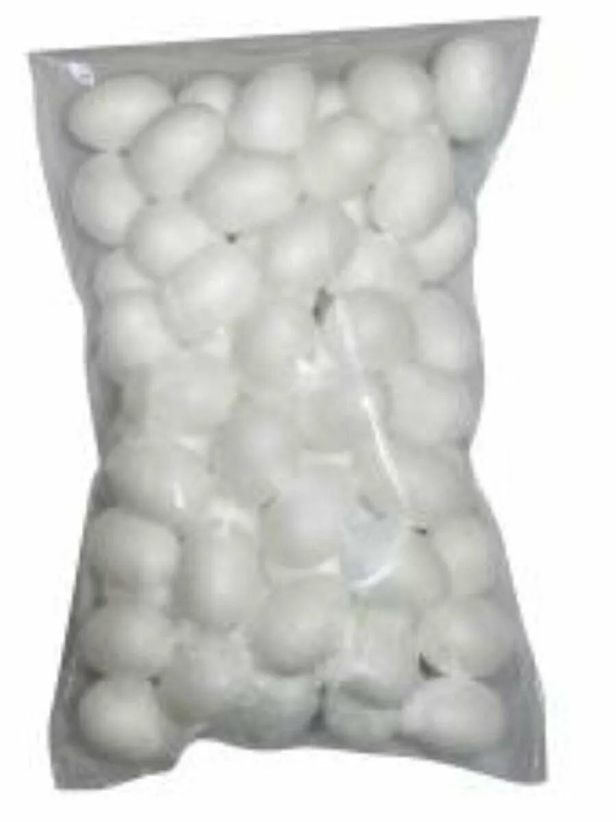 Solid White Styrofoam Egg Craft Easter Fancy Dress Party Decoration Pack Of 70