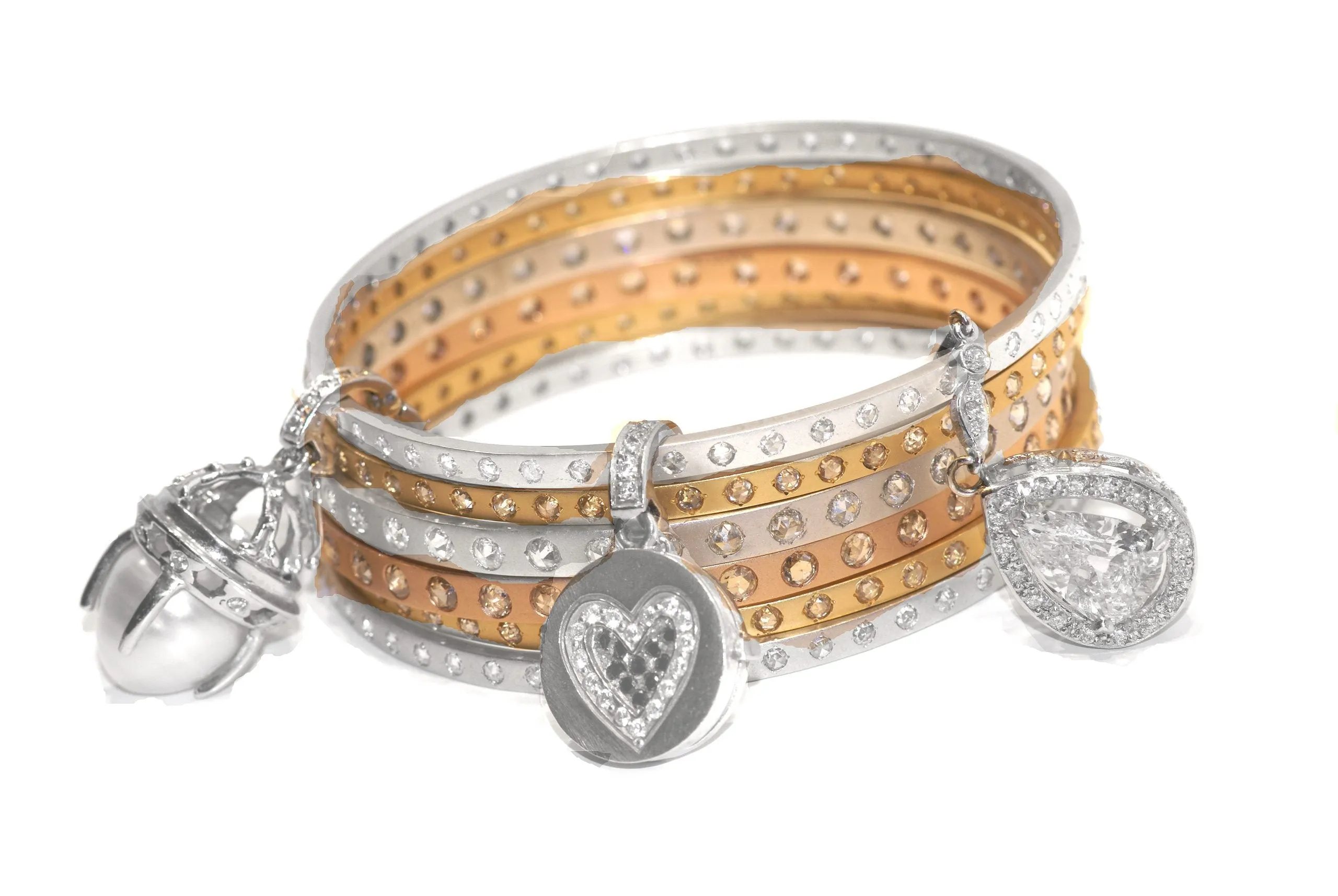 'Stacking Rose-Cut Bangles'