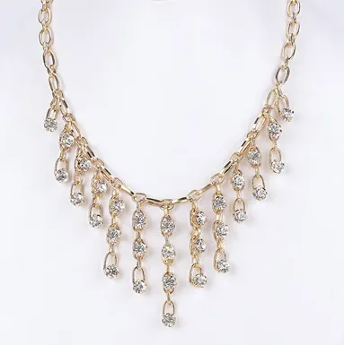 Star Drop Crystal Statement Necklace