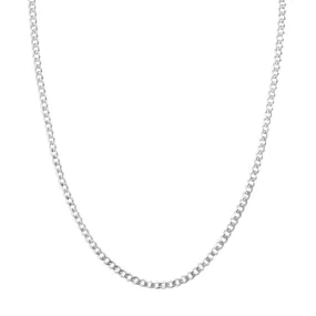 Sterling Silver 3.7mm Light Curb Chain with Lobster Lock