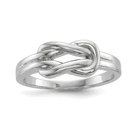 Sterling Silver Infinity Solid Band Love Knot Ring