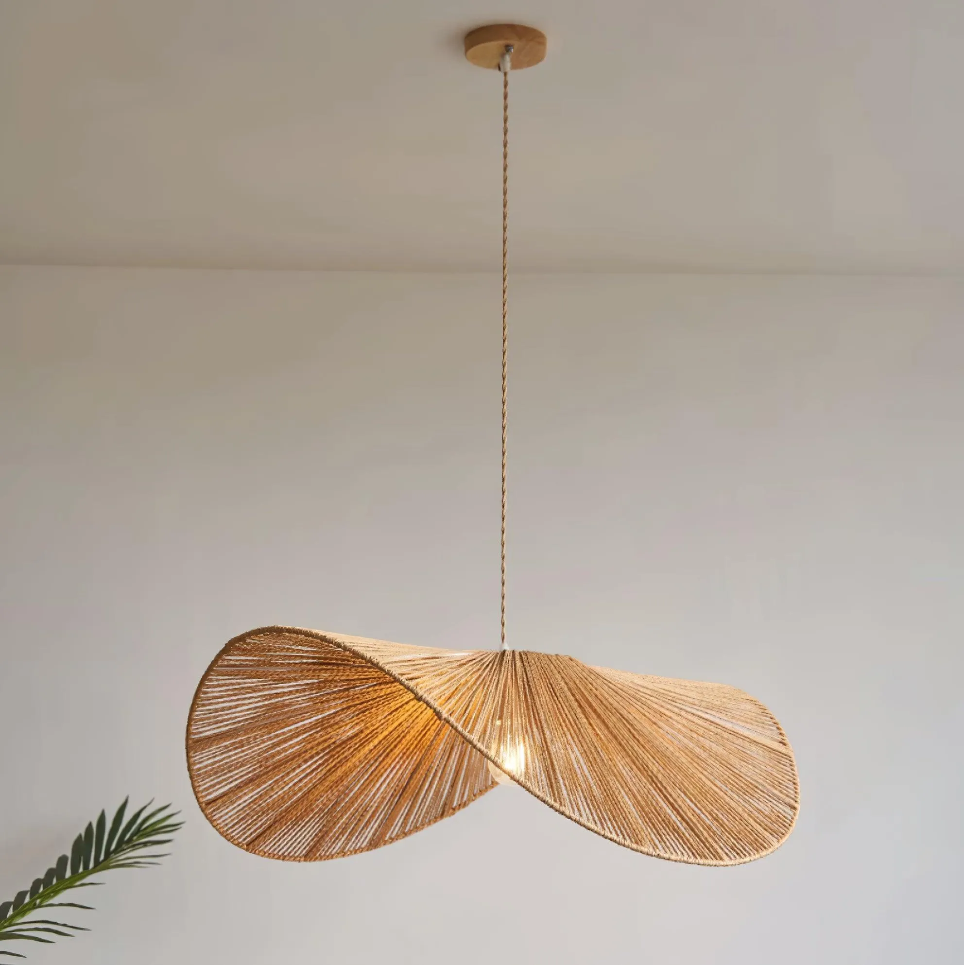 Straw Hat Pendant Light