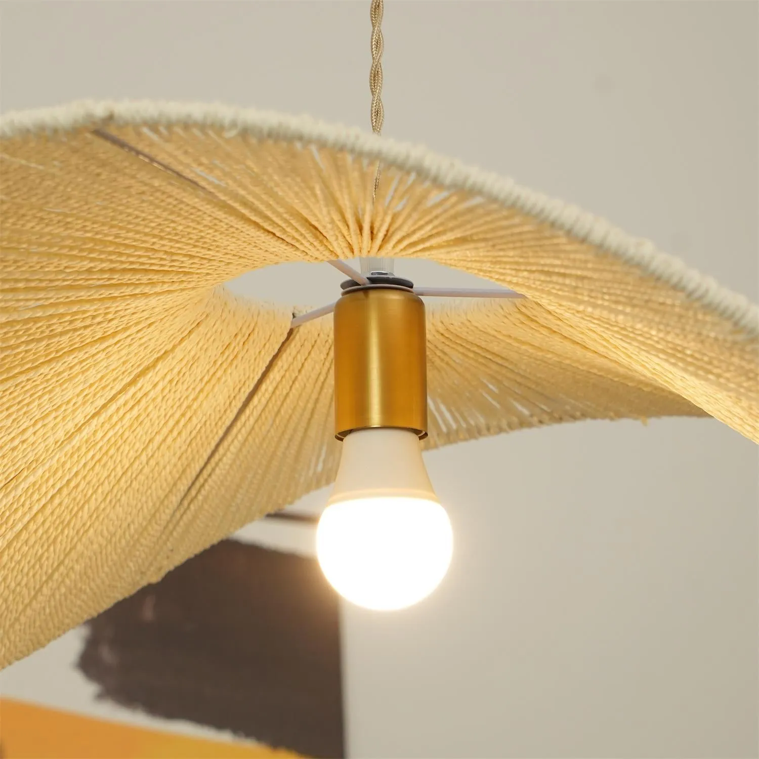 Straw Hat Pendant Light