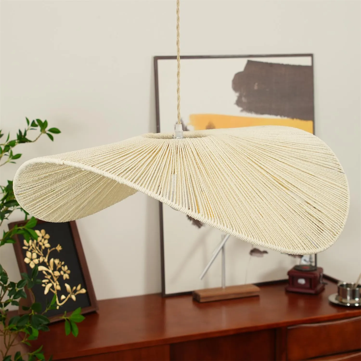 Straw Hat Pendant Light