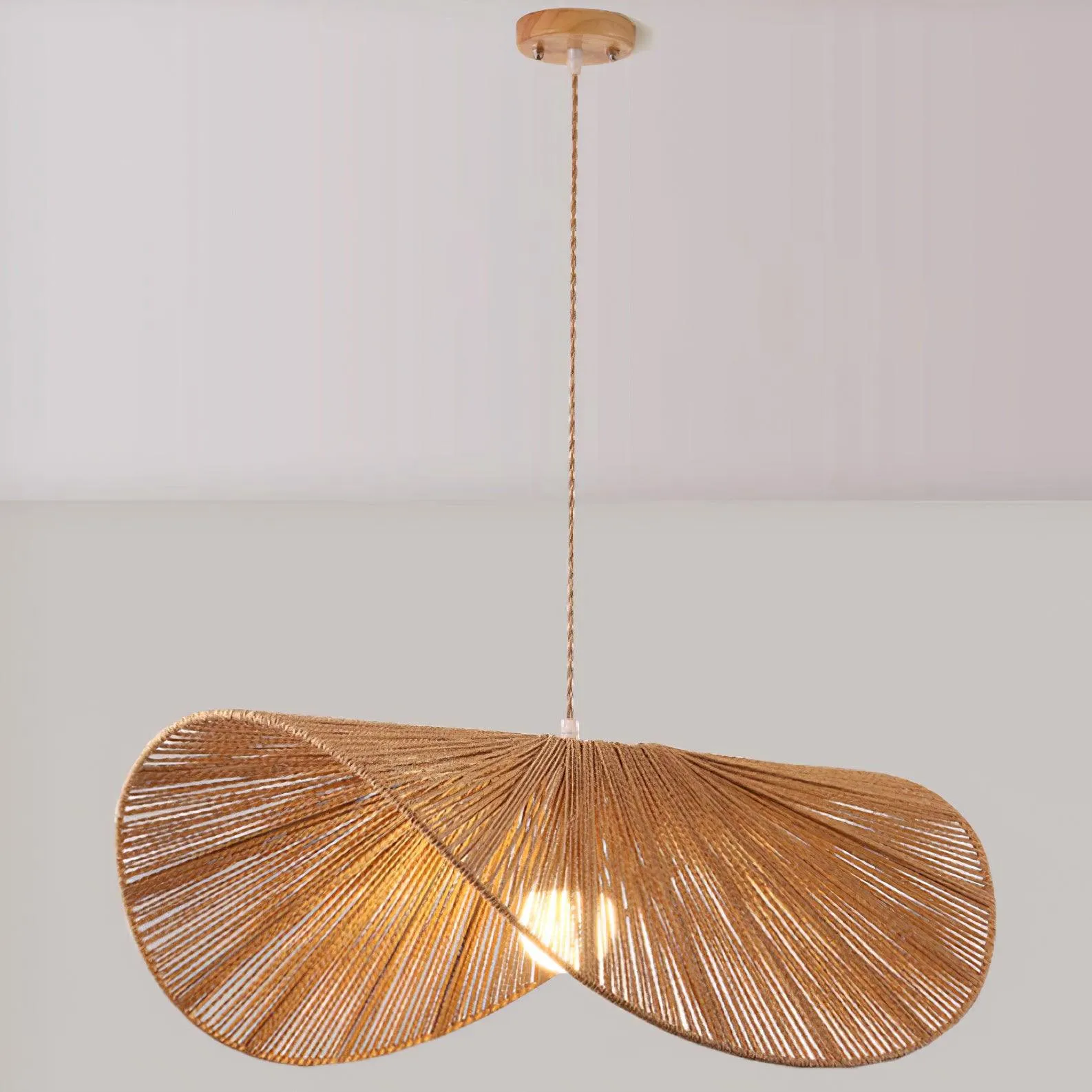 Straw Hat Pendant Light