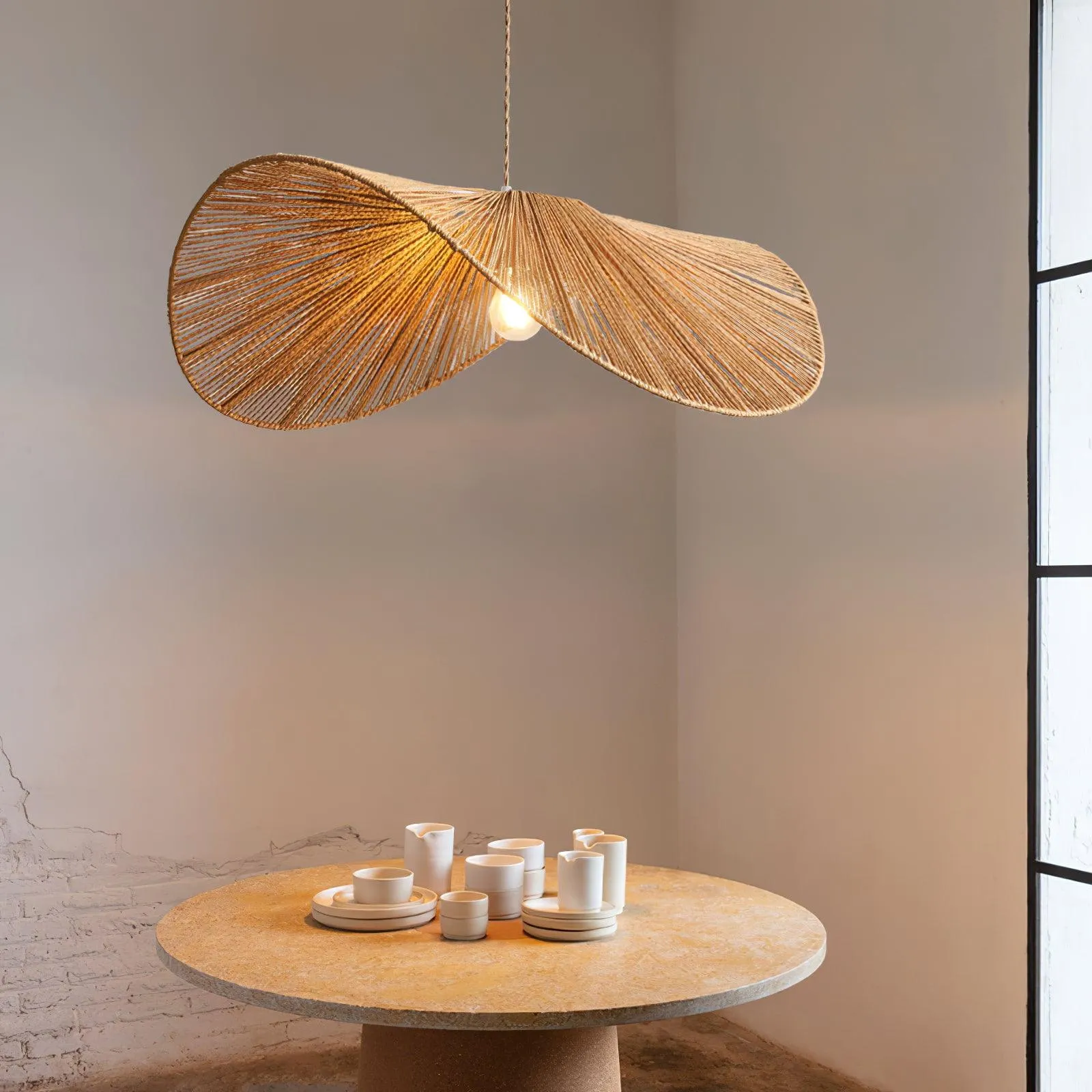 Straw Hat Pendant Light