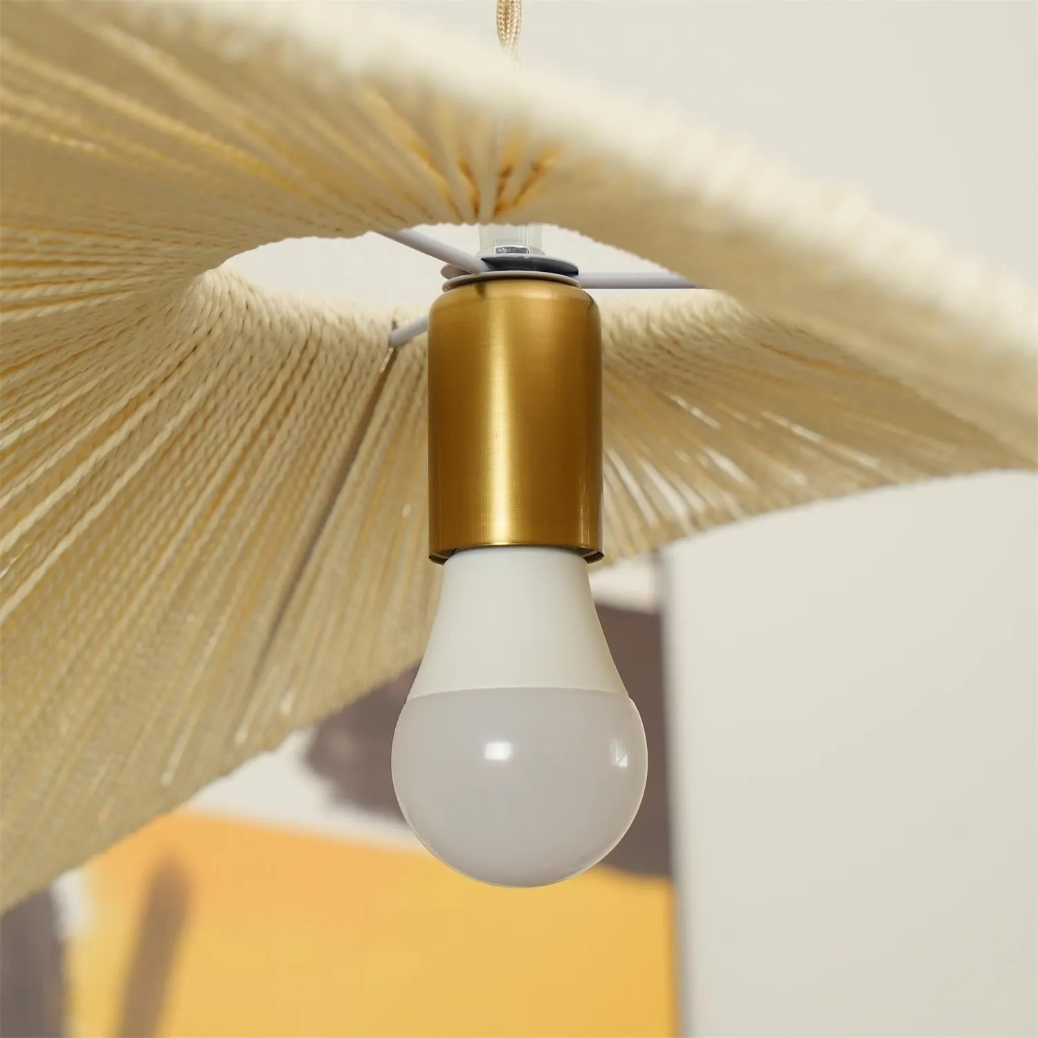 Straw Hat Pendant Light