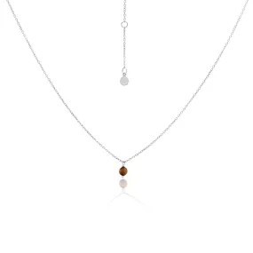 Superfine Mini Tigers Eye Necklace | Silver