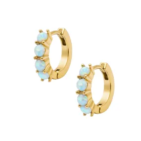 Tia Opal Hoop Earrings