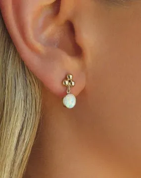 Trinity Bello Opal Stud Earrings  - 14k Yellow Gold Fill