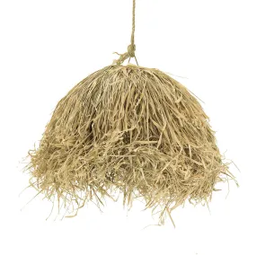 Tumo shaggy raffia pendant Large