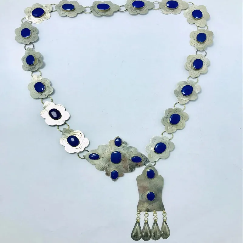 Turkman Belly Chain Inlaid With Lapis Stones