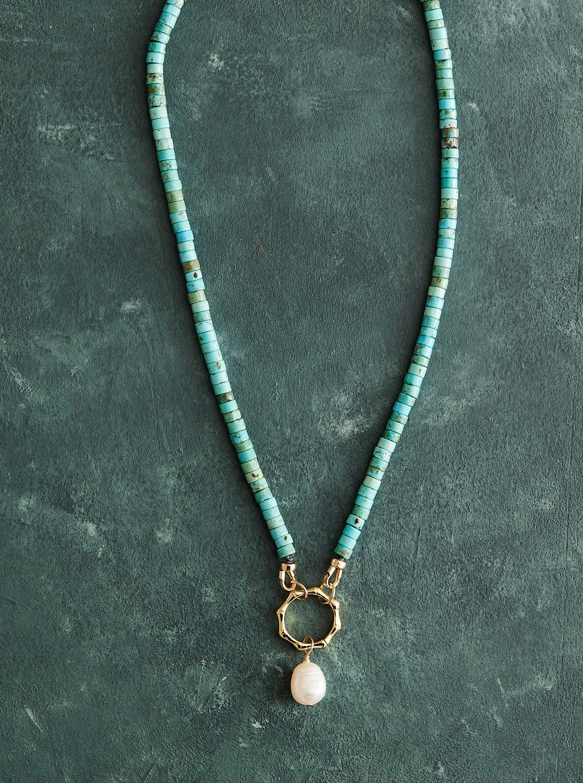 Turquoise Heishi Necklace