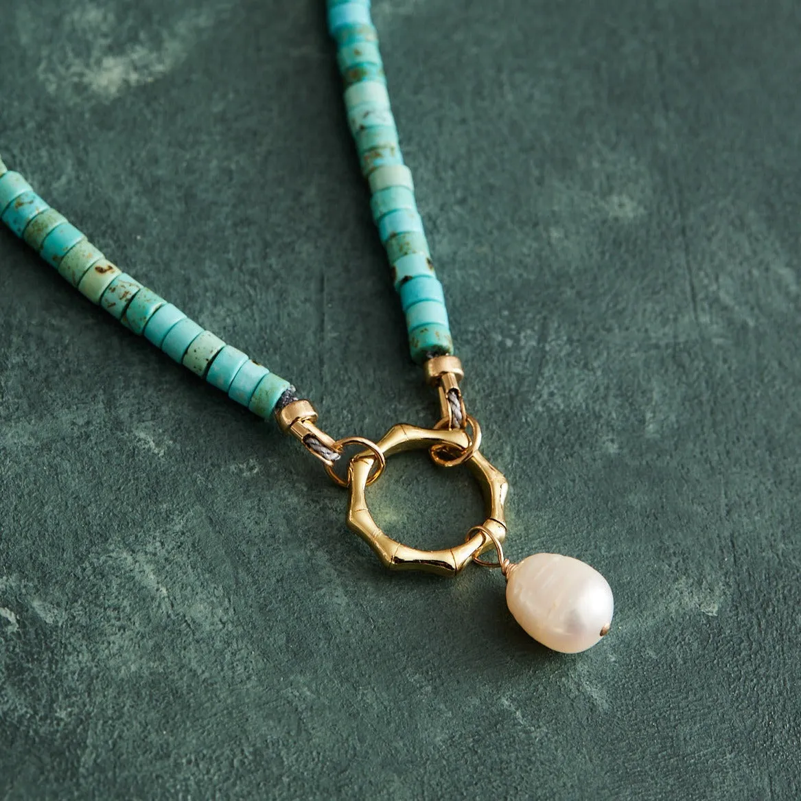 Turquoise Heishi Necklace