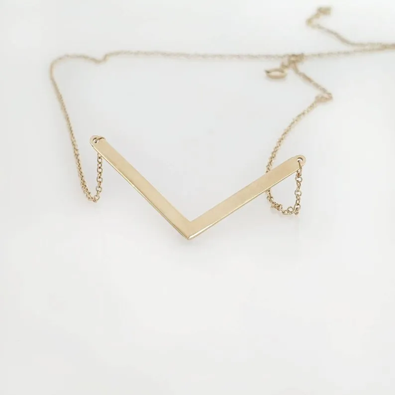 V Gold Necklace