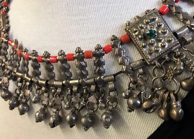 Vintage 1940s Silver Necklace from Afghanistan