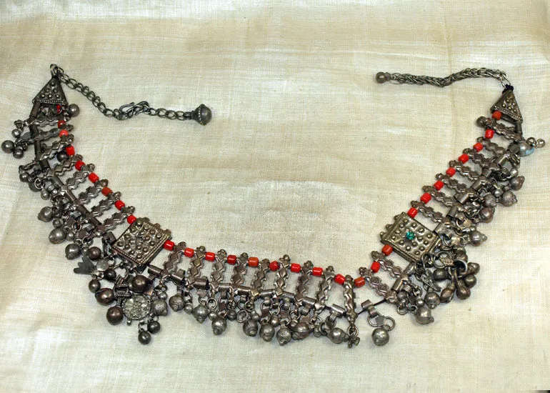 Vintage 1940s Silver Necklace from Afghanistan