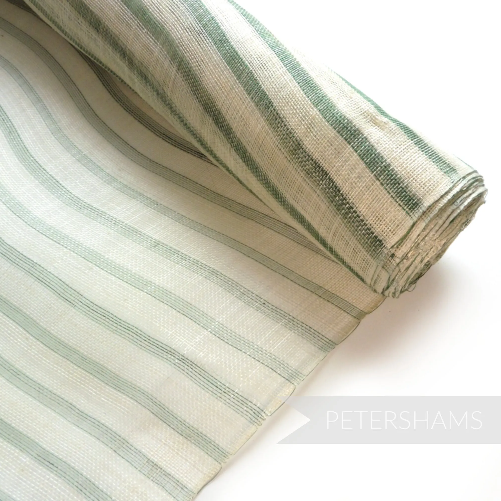 Woven Stripe Sinamay Fabric - 1/2 metre