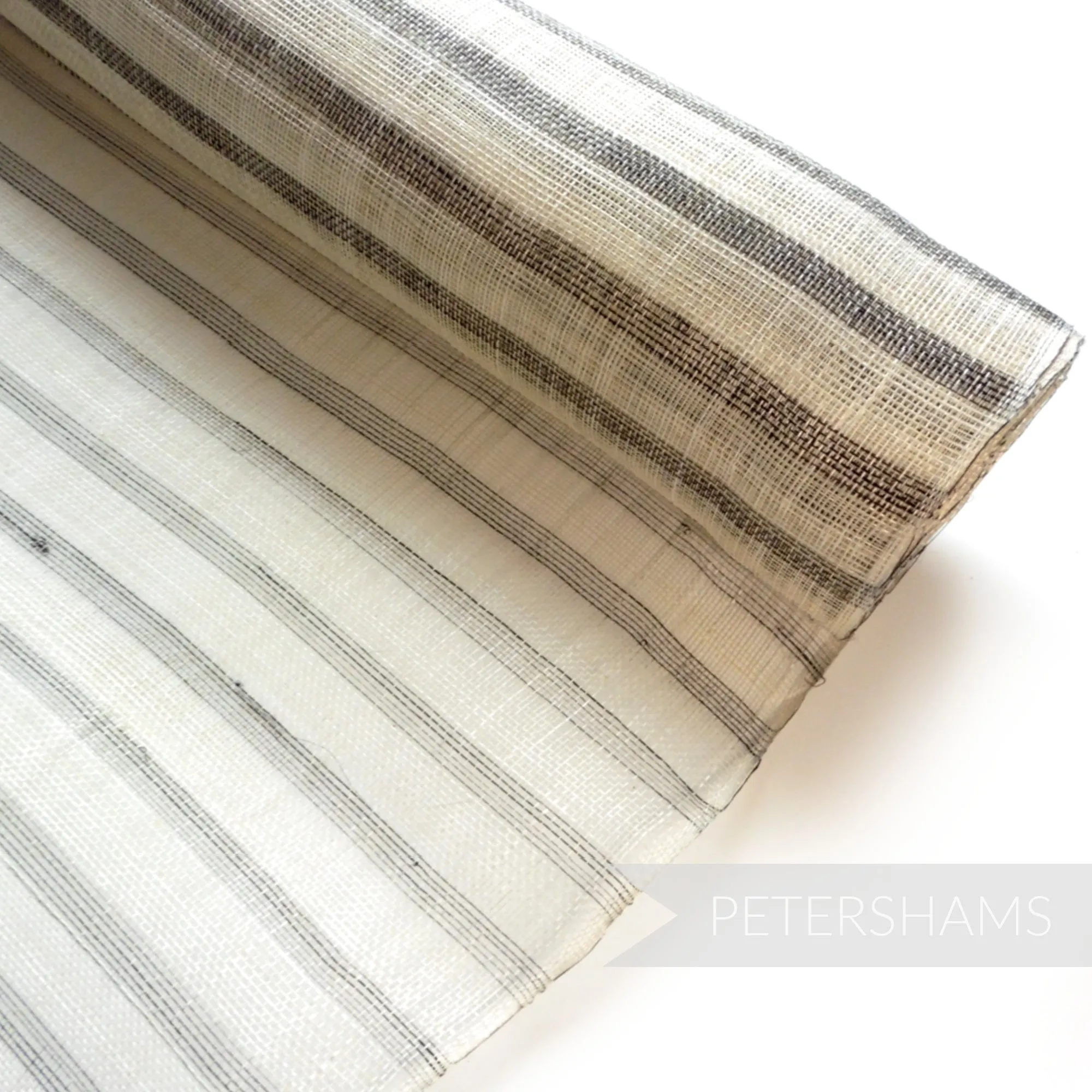 Woven Stripe Sinamay Fabric - 1/2 metre