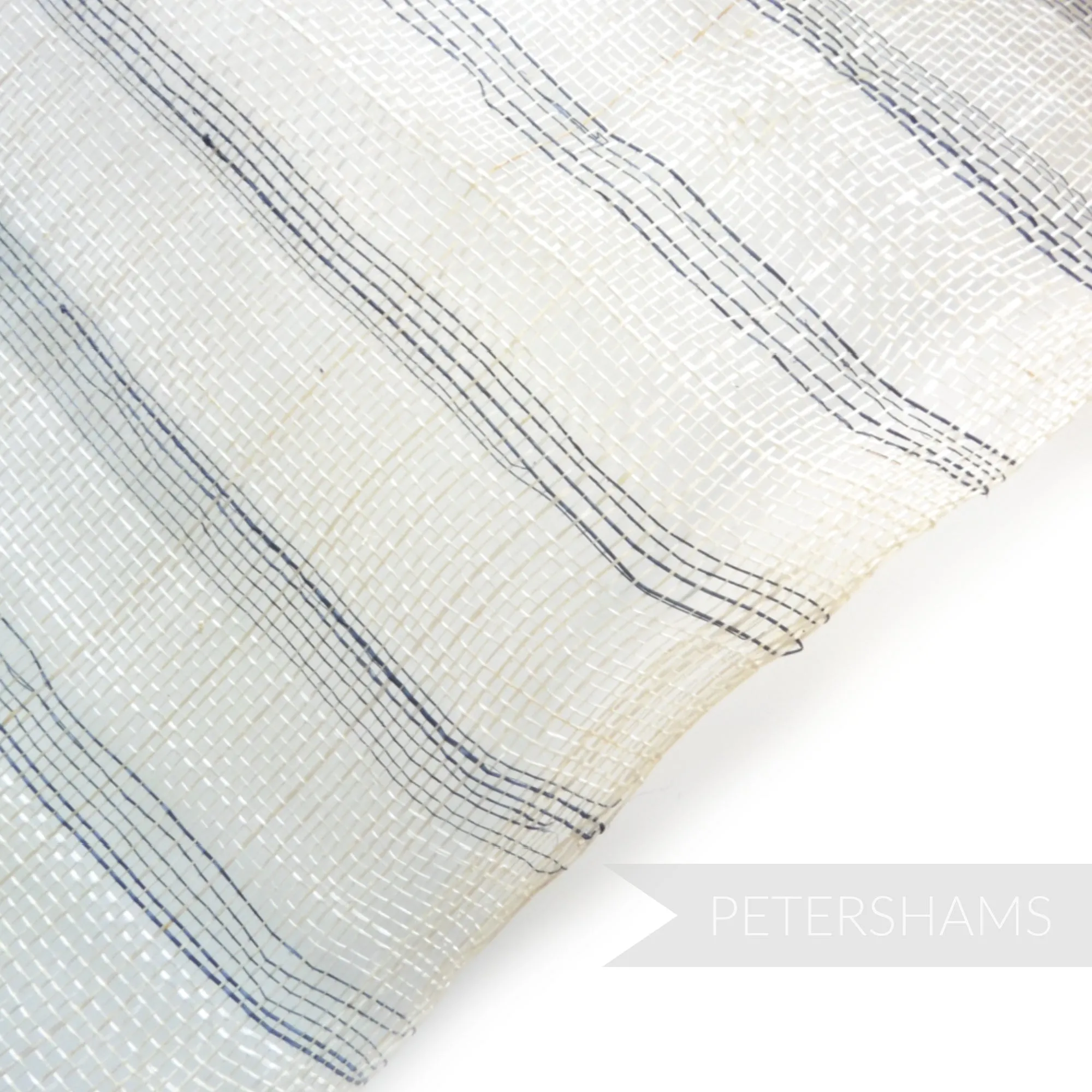 Woven Stripe Sinamay Fabric - 1/2 metre