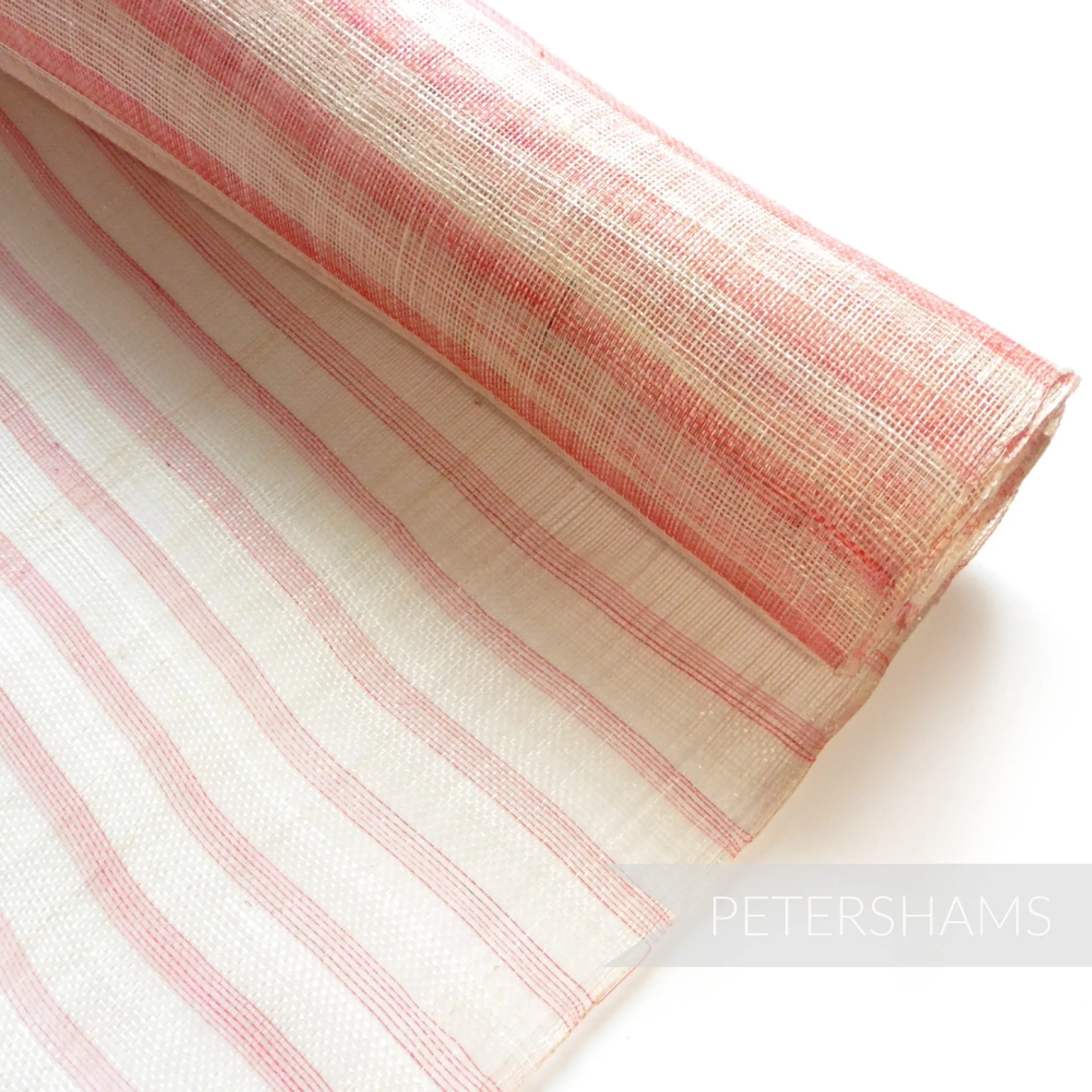 Woven Stripe Sinamay Fabric - 1/2 metre