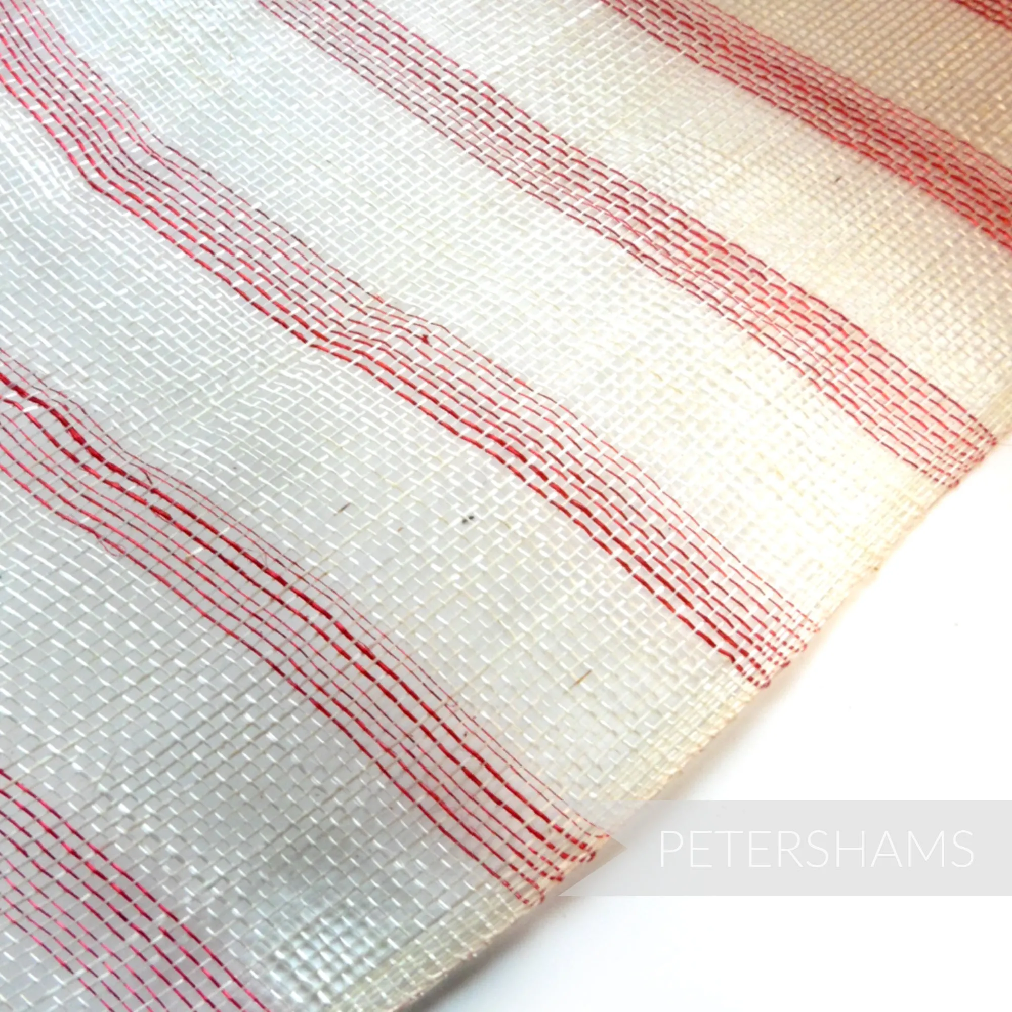 Woven Stripe Sinamay Fabric - 1/2 metre