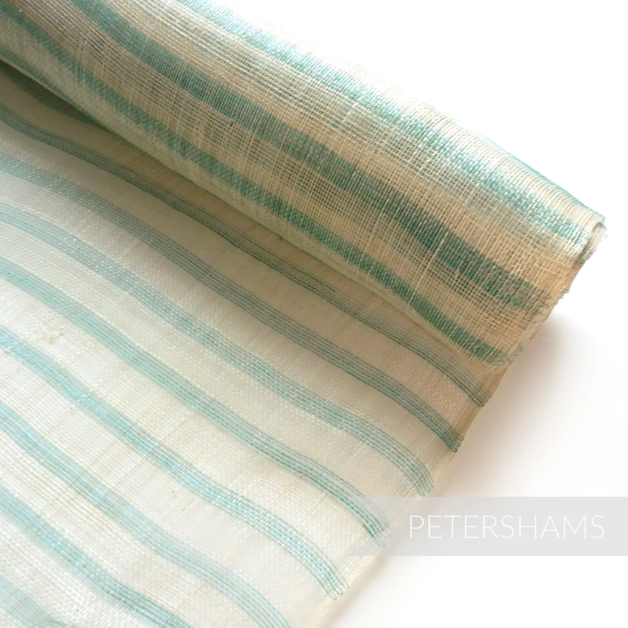 Woven Stripe Sinamay Fabric - 1/2 metre